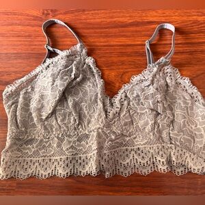 Soma Lace Bralette in Taupe Gray